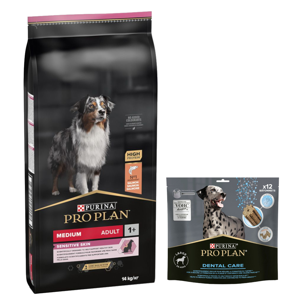 14 kg PURINA PRO PLAN Adult + 426 g Dental Care Snach für große Hunde gratis! - Medium Sensitive Skin 14 kg PURINA PRO PLAN Adult + 426 g Dental Care Snach für große Hunde gratis! - Medium Sensitive Skin von Pro Plan