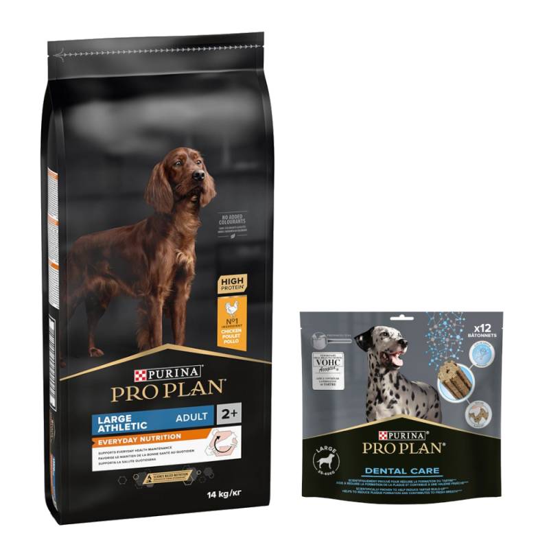 14 kg PURINA PRO PLAN Adult + Dental Care passender Snack gratis! - Large Athletic Everyday Nutrition + für große Hunde 426 g 14 kg PURINA PRO PLAN Adult + Dental Care passender Snack gratis! - Large Athletic Everyday Nutrition + für große Hunde 426 g von Pro Plan