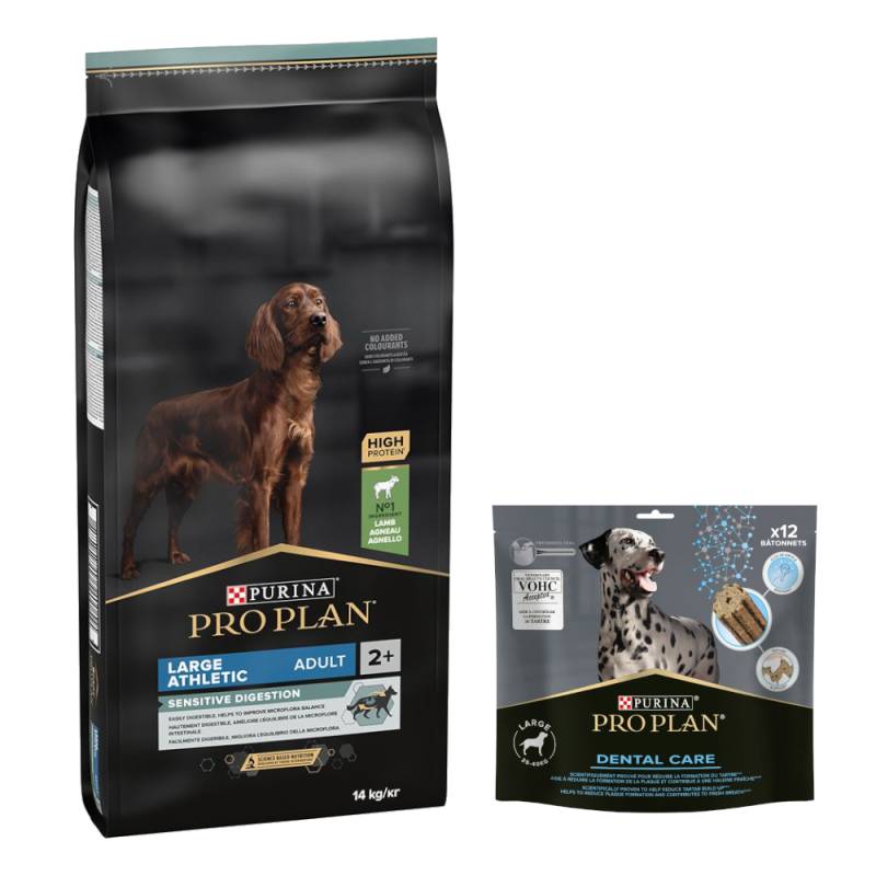 14 kg PURINA PRO PLAN Adult + Dental Care passender Snack gratis! - Large Athletic Lamm & Reis Sensitive Digestion + für große Hunde 426 g 14 kg PURINA PRO PLAN Adult + Dental Care passender Snack gratis! - Large Athletic Lamm & Reis Sensitive Digestion + für große Hunde 426 g von Pro Plan