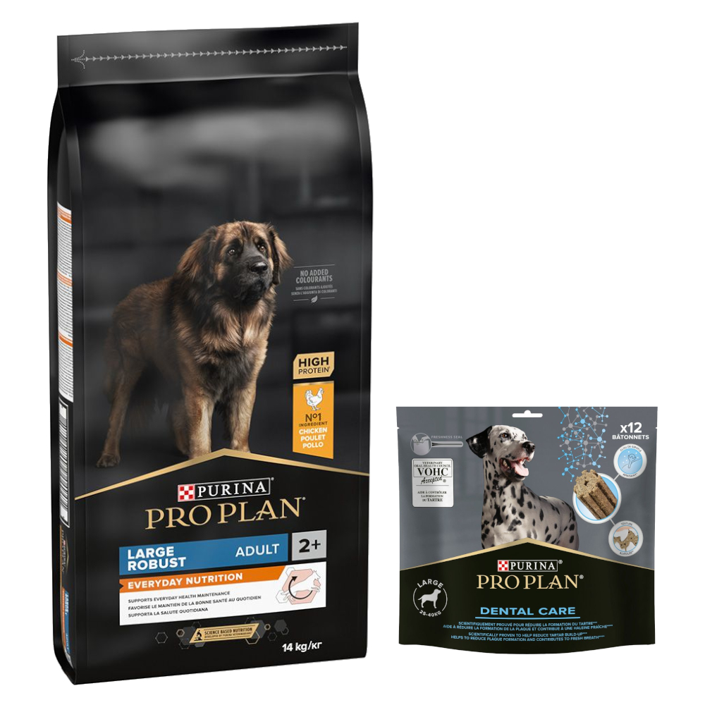 14 kg PURINA PRO PLAN Adult + Dental Care passender Snack gratis! - Large Robust Everyday Nutrition + für große Hunde 426 g 14 kg PURINA PRO PLAN Adult + Dental Care passender Snack gratis! - Large Robust Everyday Nutrition + für große Hunde 426 g von Pro Plan