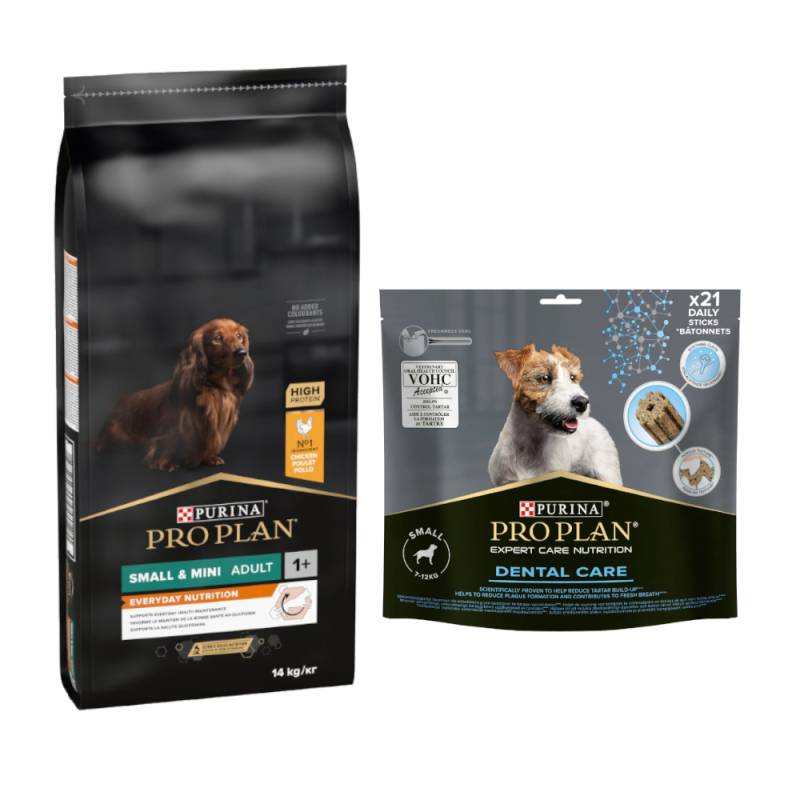 14 kg PURINA PRO PLAN Adult + Dental Care passender Snack gratis! - Small & Mini Everyday Nutrition + für kleine Hunde 345 g 14 kg PURINA PRO PLAN Adult + Dental Care passender Snack gratis! - Small & Mini Everyday Nutrition + für kleine Hunde 345 g von Pro Plan