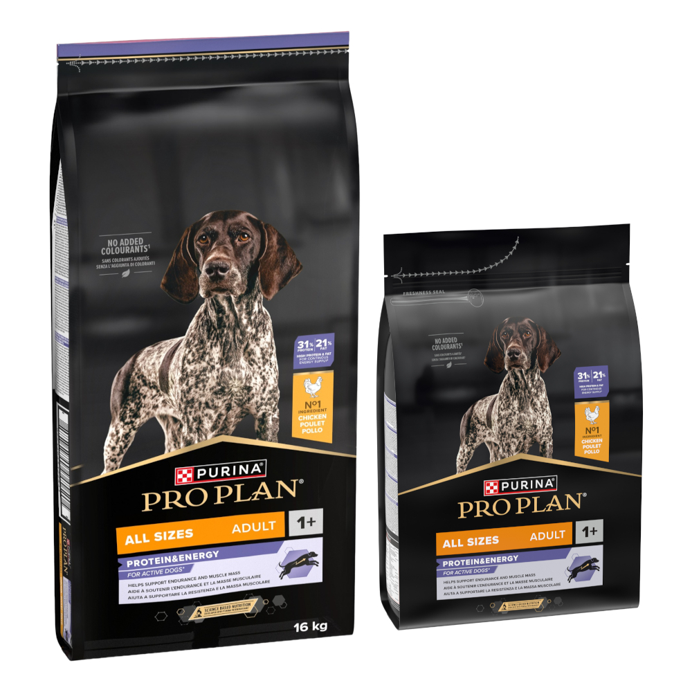 16 kg + 3 kg gratis! 19 kg PURINA PRO PLAN - All Size Adult Protein & Energy 16 kg + 3 kg gratis! 19 kg PURINA PRO PLAN - All Size Adult Protein & Energy von Pro Plan