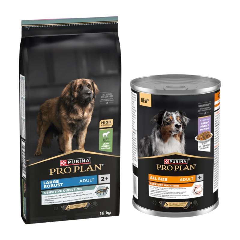 16 kg PURINA PRO PLAN + 12 x 400 g All Size Adult Everyday Nutrition in Jelly gratis! - Large Adult Robust Lamm & Reis Sensitive Digestion + Truthahn 16 kg PURINA PRO PLAN + 12 x 400 g All Size Adult Everyday Nutrition in Jelly gratis! - Large Adult Robust Lamm & Reis Sensitive Digestion + Truthahn von Pro Plan