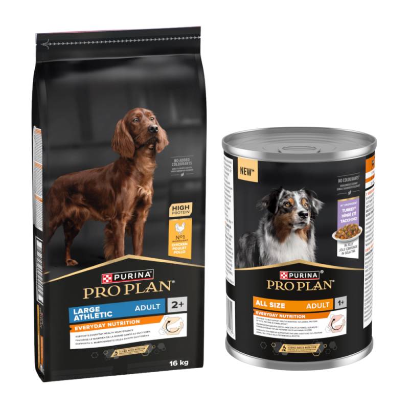 16 kg PURINA PRO PLAN + 12 x 400 g All Size Adult Everyday Nutrition in Jelly gratis! - Large Athletic Adult Everyday Nutrition + Truthahn 16 kg PURINA PRO PLAN + 12 x 400 g All Size Adult Everyday Nutrition in Jelly gratis! - Large Athletic Adult Everyday Nutrition + Truthahn von Pro Plan