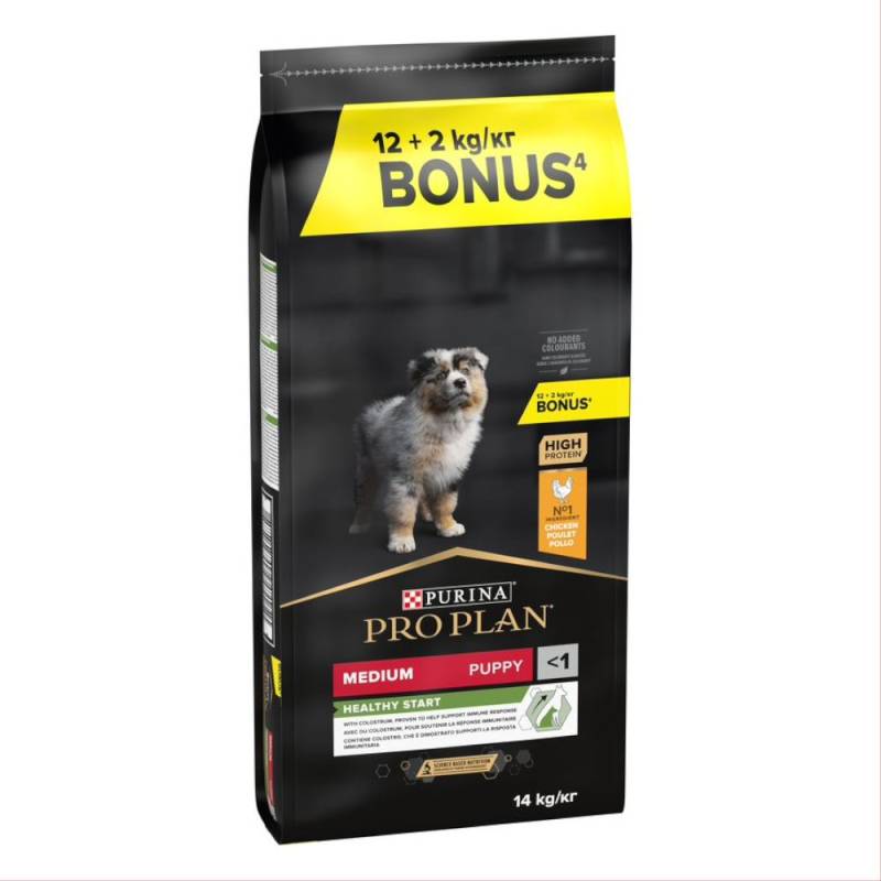 2 kg / 2,5 kg gratis! 14 kg / 16,5 kg PURINA PRO PLAN - Medium Puppy Healthy Start 14 kg von Pro Plan