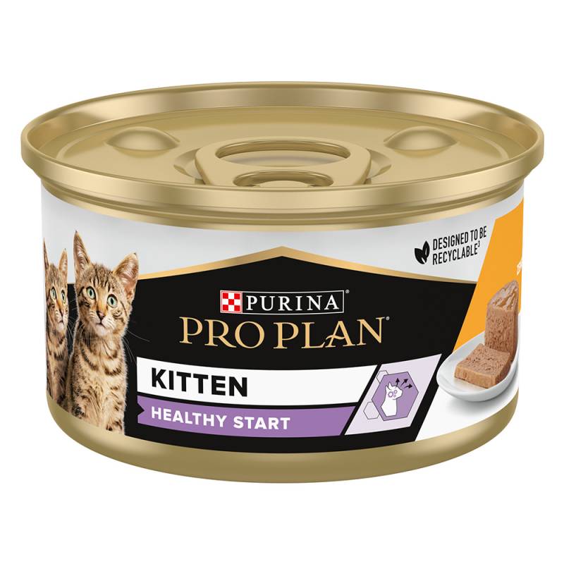 4 + 1 gratis! 30 x 85 g / 120 x 85 g PURINA PRO PLAN - Kitten Healthy Start Huhn (120 x 85 g) von Pro Plan