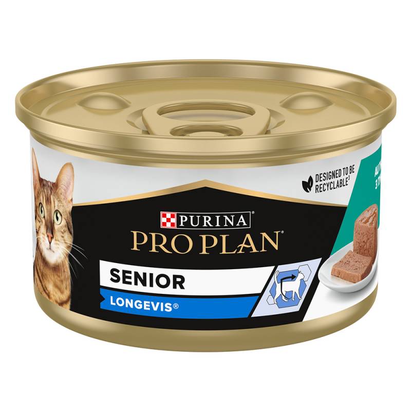 4 + 1 gratis! 30 x 85 g / 120 x 85 g PURINA PRO PLAN - Senior Longevis Thunfisch (120 x 85 g) von Pro Plan