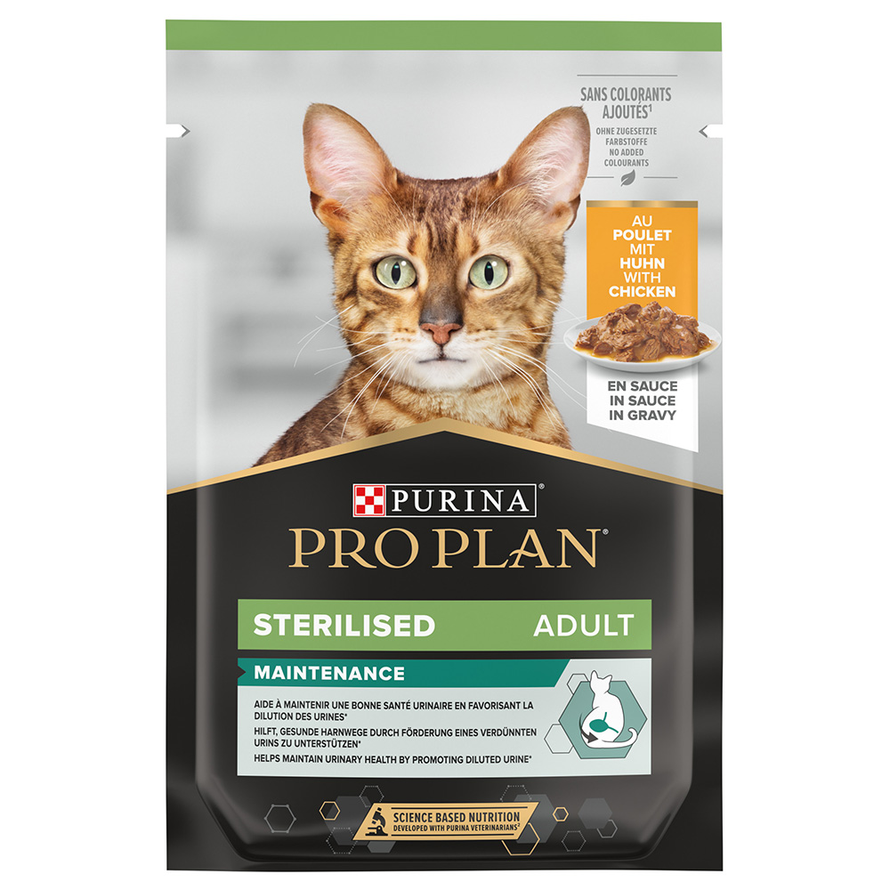 4 + 1 gratis! 30 x 85 g / 120 x 85 g PURINA PRO PLAN - Sterilised Adult Maintenance Huhn (30 x 85 g) von Pro Plan