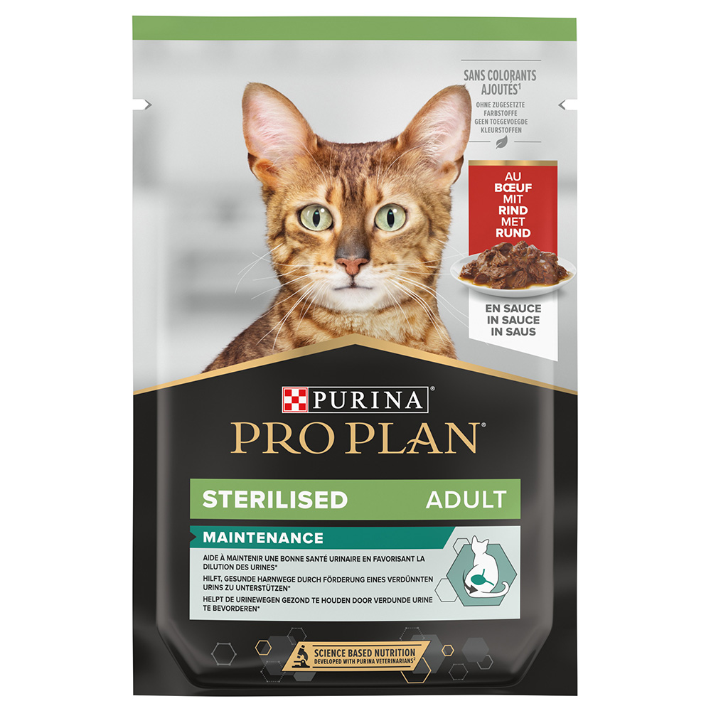 4 + 1 gratis! 30 x 85 g / 120 x 85 g PURINA PRO PLAN - Sterilised Adult Maintenance Rind (30 x 85 g) von Pro Plan