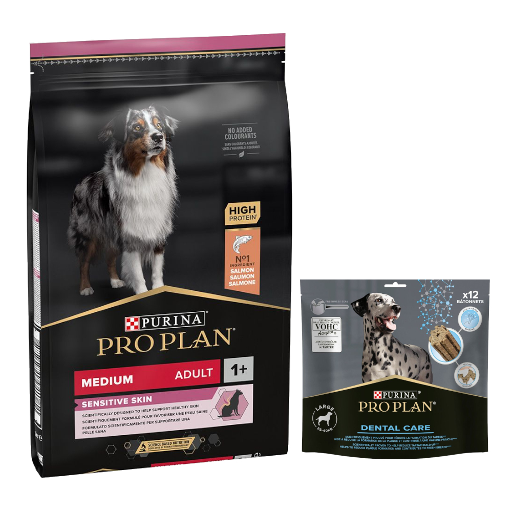 7 kg PURINA PRO PLAN Adult + 426 g Dental Care Snack für große Hunde gratis! - Medium Sensitive Skin 7 kg PURINA PRO PLAN Adult + 426 g Dental Care Snack für große Hunde gratis! - Medium Sensitive Skin von Pro Plan