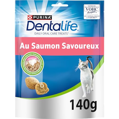 DENTALIFE Katze mit Lachs – 140 g – Leckerli für ausgewachsene Katzen von Pro Plan