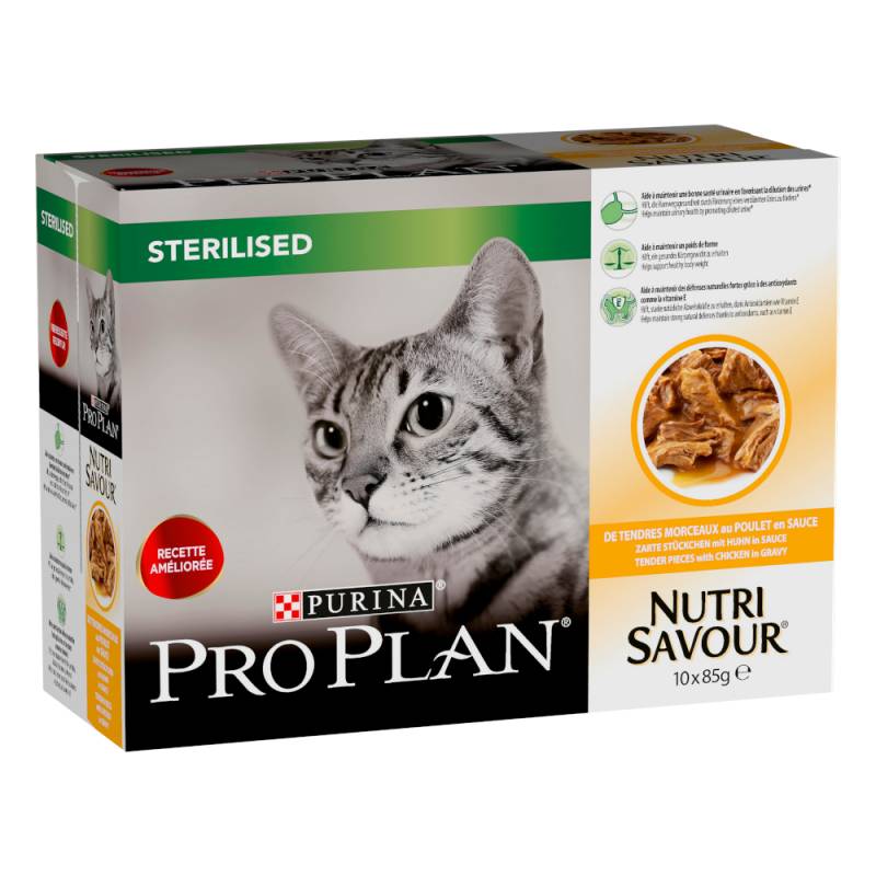 Megapack PURINA PRO PLAN Nutrisavour Sterilised 10 x 85 g - Huhn von Pro Plan