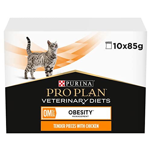 PRO PLAN VETERINARY DIETS OM Adipositas-Management Katzenfutter Nassfutter Huhn 10x85g von Pro Plan