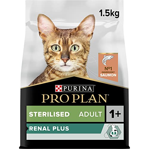 Pro Plan PURINA PRO PLAN STERILISED Adult 1+ Katzenfutter trocken mit OPTIRENAL, reich an Lachs, 1er Pack (1 x 1,5kg) von Pro Plan