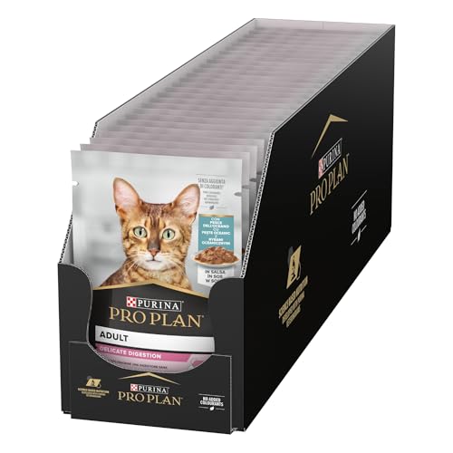 Pro Plan PURINA PRO PLAN DELICATE NUTRISAVOUR Katzenfutter nass, mit Hochseefisch, 24er Pack (24 x 85g) von Pro Plan