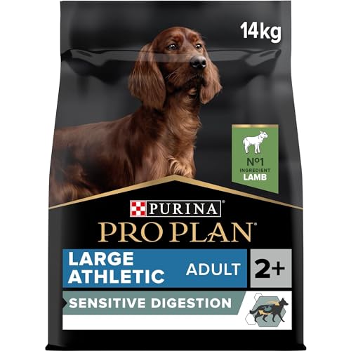 Pro Plan Large Athletic Adult Sensitive Digestion, Hundefutter trocken, reich an Lamm, 1er Pack (1 x 14 kg) von Pro Plan