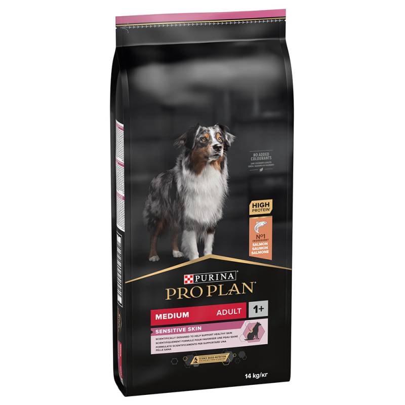 PURINA PRO PLAN Medium Adult Sensitive Skin - Sparpaket: 2 x 14 kg von Pro Plan