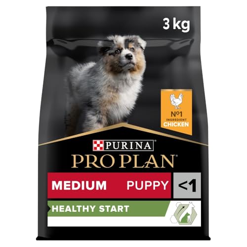 Pro Plan Grain Free Medium Puppy Healthy Start, Welpenfutter trocken, reich an Huhn, 1er Pack (1 x 3 kg) von Pro Plan