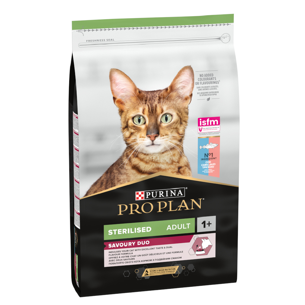 PURINA PRO PLAN Sterilised Adult Duo Kabeljau & Forelle - Sparpaket: 2 x 10 kg von Pro Plan