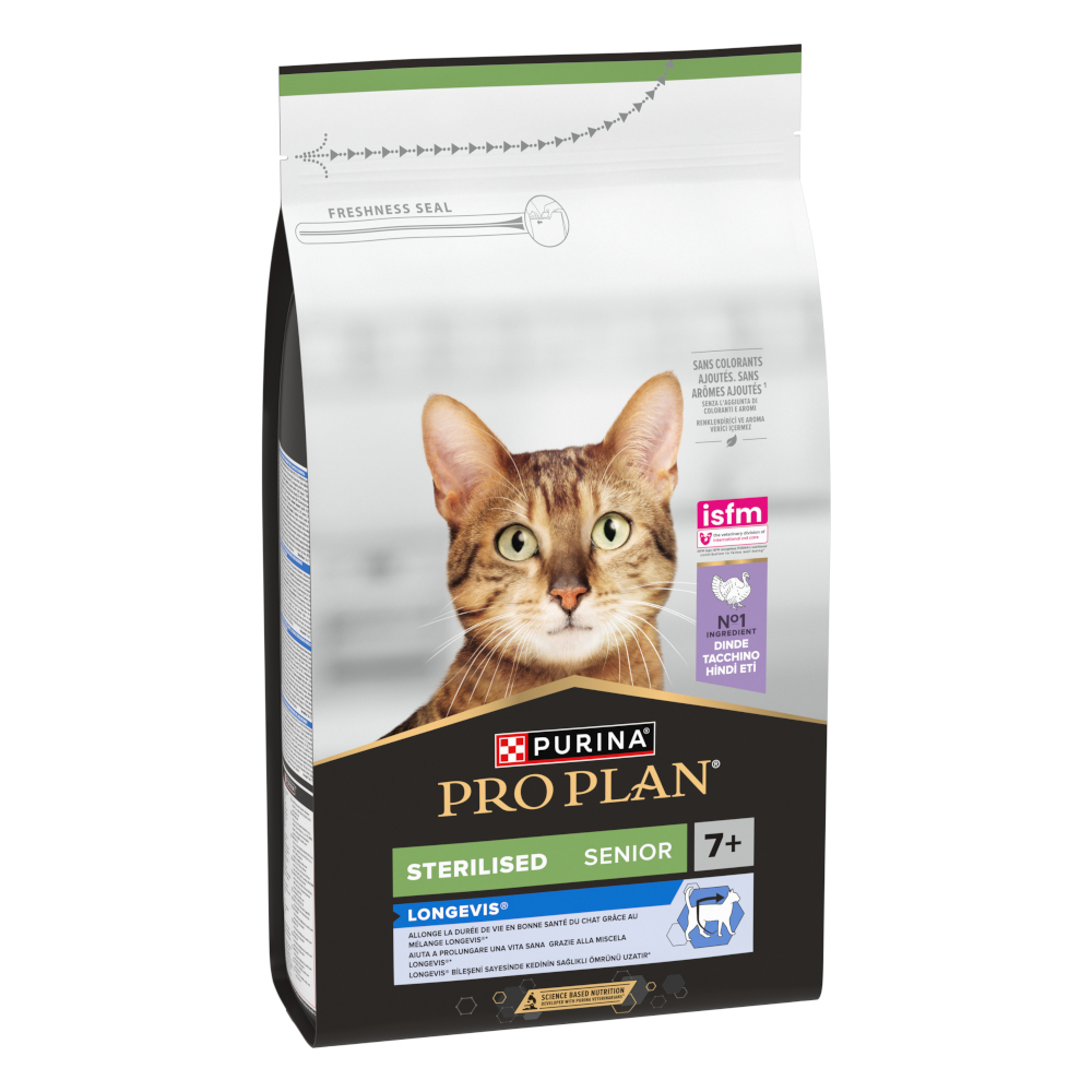 PURINA PRO PLAN Sterilised Senior 7+ Longevis Truthahn - Sparpaket: 4 x 1,5 kg von Pro Plan