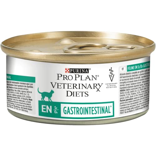 PURINA PRO PLAN Veterinary Diets EN Gastrointestinal Katze Mousse | 24 x 195g | Diätetisches Alleinfuttermittel für Katzen und Kitten | Gewichtszunahme und Rekonvaleszenz von Pro Plan