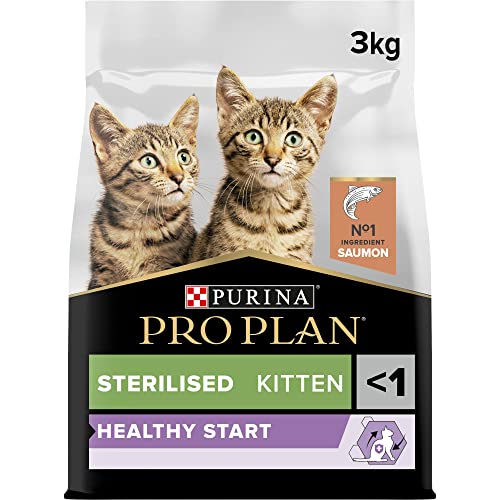 Pro Plan Optistart sterilisiertes Katzenfutter, Lachsreich, 3 kg von Pro Plan