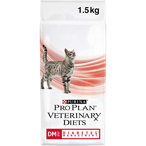 Pro Plan Veterinary Diets DM Diabetes Management Katze | 1,5 kg | Diätetisches Alleinfuttermittel für ausgewachsene Katzen | Trockenfutter zur Regulierung der Glucoseversorgung Pro Plan Veterinary Diets DM Diabetes Management Katze | 1,5 kg | Diätetisches Alleinfuttermittel für ausgewachsene Katzen | Trockenfutter zur Regulierung der Glucoseversorgung von Purina Pro Plan