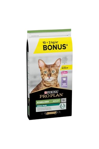 Proplan Katzenfutter für Erwachsene, sterilisiert, kastriert oder sterilisiert, 10 kg + 2 kg von Pro Plan