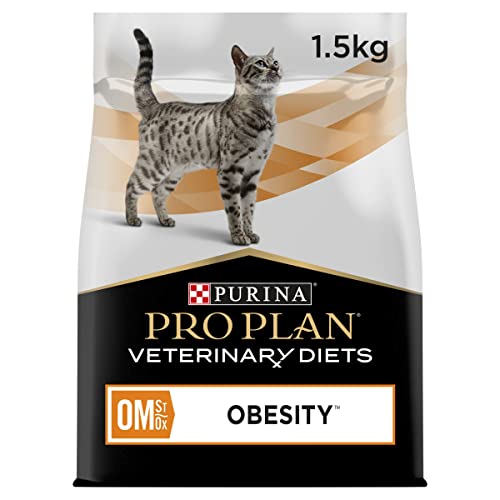 Purina PRO PLAN Veterinary Diets OM St/Ox Obesity Management Katze | 1500 g | Trockenfutter für Katzen | Zur Unterstützung bei Gewichtsproblemen | Hoher Proteingehalt von Purina