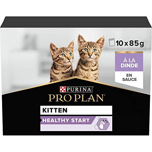 Purina Petcare Proplan Cat NutriSavourJunior Nassfutter für Katzen, Truthahn, 10 Frischebeutel à 85 g von Pro Plan