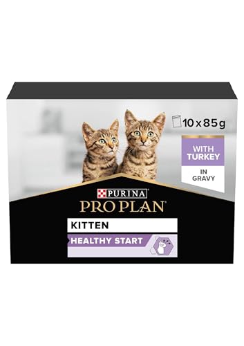 Purina Petcare Proplan Cat NutriSavourJunior Nassfutter für Katzen, Truthahn, 10 Frischebeutel à 85 g von Pro Plan