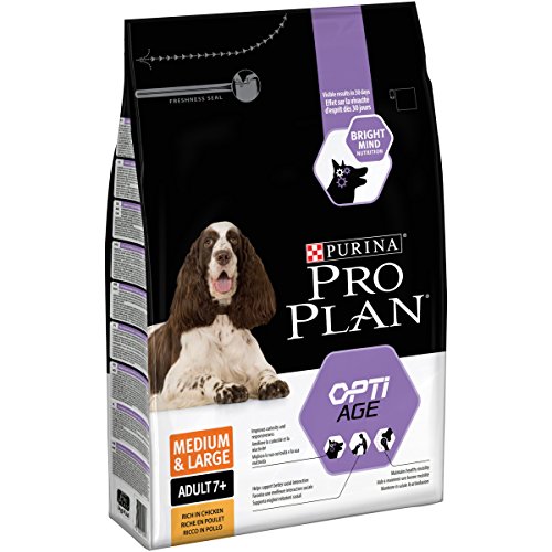 Purina Pro Plan Medium Alter+7 Futter für mittelgroße ältere Hunde, Senior mit Huhn, 4 Beutel à 3 kg von Pro Plan