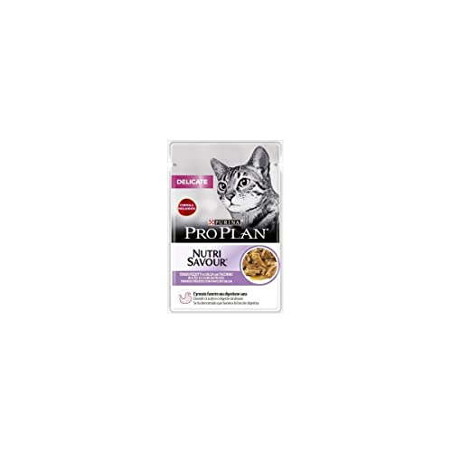 Purina Pro Plan Nassfutter für Erwachsene Katzen mit empfindlicher Verdauung mit Türkei, 85 g von Pro Plan