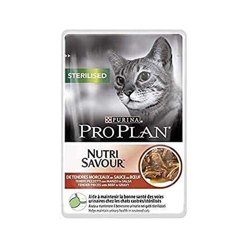 Purina Pro Plan PROPLAN Feline STERILISED Ochse, 24 x 85 GR, Schwarz, Standard von Pro Plan