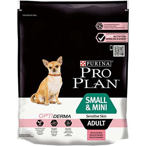Purina Pro Plan Small & Mini, Trockenfutter für ausgewachsene Hunde mit Optiderma, Lachsgeschmack, 700 g von Pro Plan