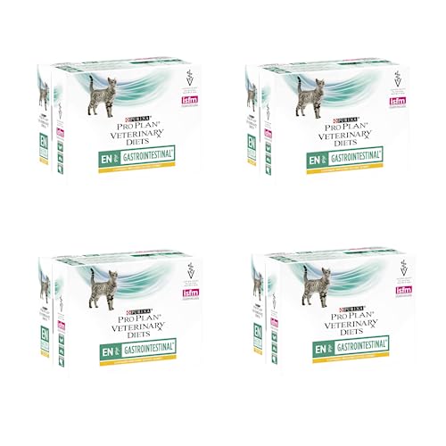 Purina Pro Plan Veterinary Diets EN Gastrointestinal Huhn | 4er Pack | 4 x 10 x 85 g | Frischebeutel | Kann dabei helfen akute Resorptionsstörungen des Darms zu verringern von Pro Plan