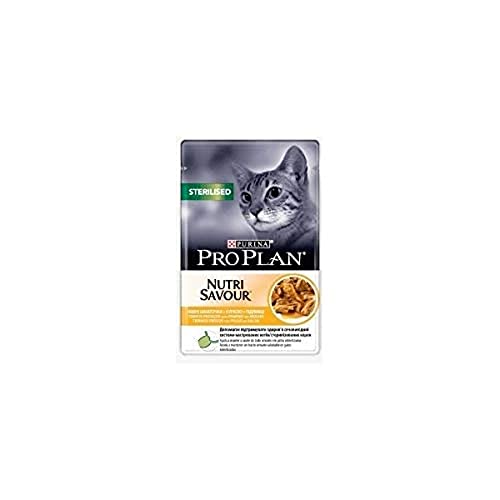 Purina Pro Plan & ndash; Nassfutter für Erwachsene Katzen sterilisiert mit Huhn in Sauce nahrhafter Geschmack, 1 x 85 g von Pro Plan