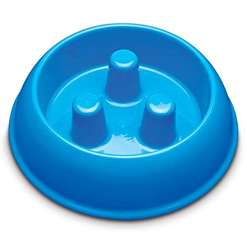Pro Select Brake-Fast Futternapf für langsames Fressen, mittelgroß, Blau von Pro Select