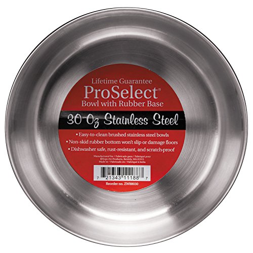 Pro Select Hundenapf aus Edelstahl mit Gummiboden, Größen variieren, 1 Stück von Pro Select