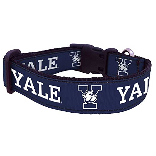 College-Hundehalsband, Größe L, Yale von Pro Sport Brand
