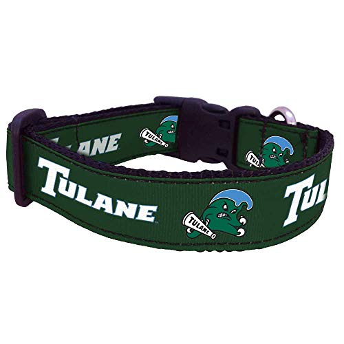 College-Hundehalsband, groß, Tulane von Pro Sport Brand