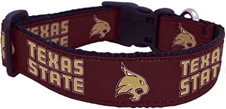 College-Hundehalsband (Größe XS, Texas State) von Pro Sport Brand
