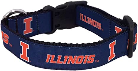 College-Hundehalsband (XS, Illinois) von Pro Sport Brand