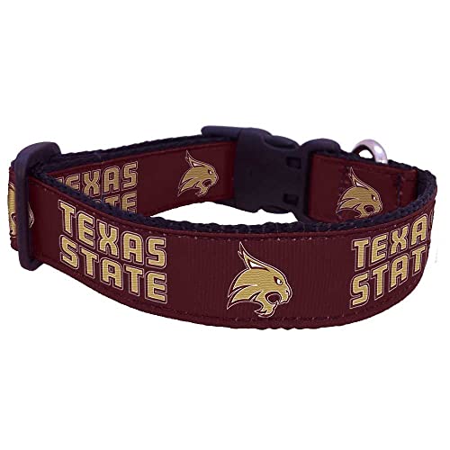 College Hundehalsband (klein, Texas State) von Pro Sport Brand