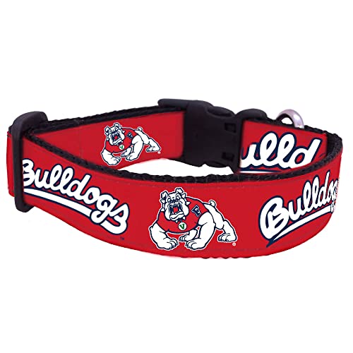 College Hundehalsband (mittelgroß, Fresno State) von Pro Sport Brand