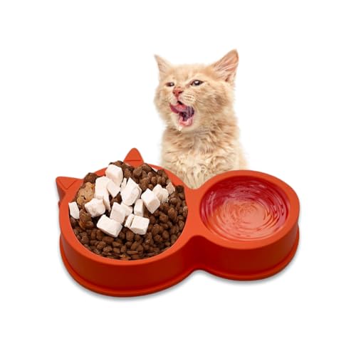 Clever Twin Bowl Katzenfutterstation – einfach, elegant, leicht, präzise, proportionale Mahlzeitportionen, Trockenfutter, Wasser, Flüssigkeit, Katzen und Kätzchen, platzsparend, einfach und doch Clever Twin Bowl Katzenfutterstation – einfach, elegant, leicht, präzise, proportionale Mahlzeitportionen, Trockenfutter, Wasser, Flüssigkeit, Katzen und Kätzchen, platzsparend, einfach und doch von ProBytes