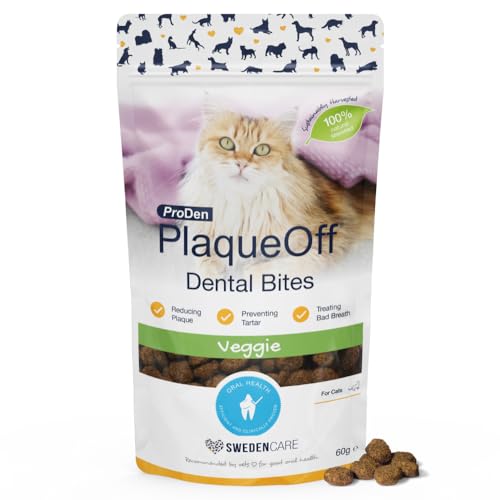 ProDen PlaqueOff Dental Bites für Katzen, 60 g, gegen Mundgeruch, Plaque, Zahnstein von ProDen PlaqueOff