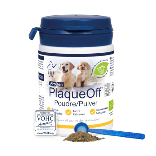 ProDen PlaqueOff Pulver für Hunde & Katzen, Zahnstein- und Mundgeruchsentferner, 100 % natürliche Zahnreinigung und Plaque-Entfernung, 60 g ProDen PlaqueOff Pulver für Hunde & Katzen, Zahnstein- und Mundgeruchsentferner, 100 % natürliche Zahnreinigung und Plaque-Entfernung, 60 g von ProDen PlaqueOff