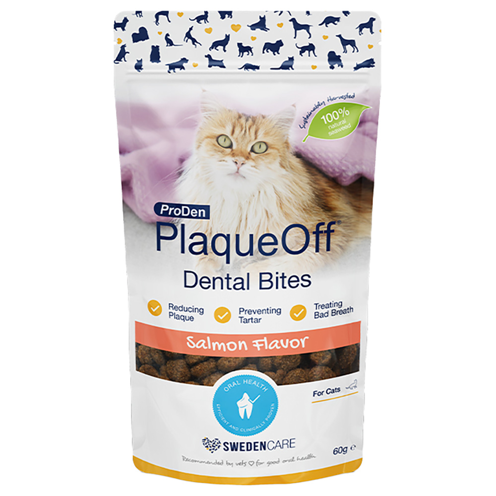 ProDen PlaqueOff Dental Bites für Katzen - Lachs (60 g) von ProDen