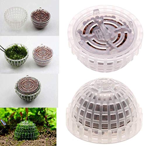 ProLeo Kunststoff Aquarium Moos Ball, Aquarium Transparent Landschaftsbau Pflanzen Halter Floating Moss Ball für Aquarium Dekoration von ProLeo